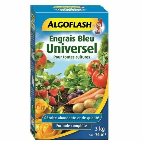 ALGOFLASH Engrais Bleu Universel - 3 Kg 1 ALGOFLASH Engrais Bleu Universel - 3 Kg