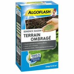 ALGOFLASH Semence Gazon Terrain Ombragé 900 G