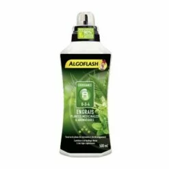 ALGOFLASH Engrais CROISSANCE 8-3-4 ' Plantes Médicinales Et Aromatiques 500ML '