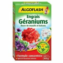 ENGRAIS GÉRANIUMS, FLEURS DE MASSIFS & BALCONS ACTION RPIDE 800G - ALGOFLASH