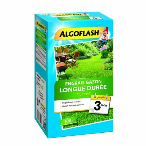 Engrais Gazon Longue Durée 3 MOIS 3kg - ALGOFLASH 1 Engrais Gazon Longue Durée 3 MOIS 3kg - ALGOFLASH