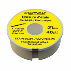 Bobine De Soudure Etain 99,3% - Cuivre 0,7% Ø1mm 40g CAMPINGAZ