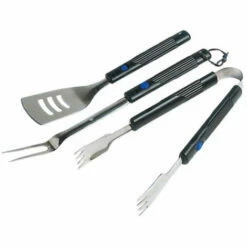 Kit 3 Ustensiles CAMPINGAZ - Pour Barbecue - Inox - Manche Extensible