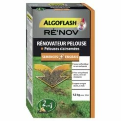 ALGOFLASH Engrais Rénovateur Pelouse 2 En 1 - 1.2 Kg