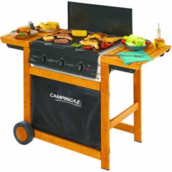 BARBECUE DOUBLE GAZ METANO/GPL ADELAIDE 3 WOODY 128x59xH88 CM - CAMPINGAZ