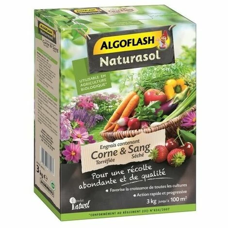 ENGRAIS CORNE TORRÉFIÉ + SANG SÉCHÉ 3KG - ALGOFLASH -ALGOFLASH Soldes Magasin 7804817 1