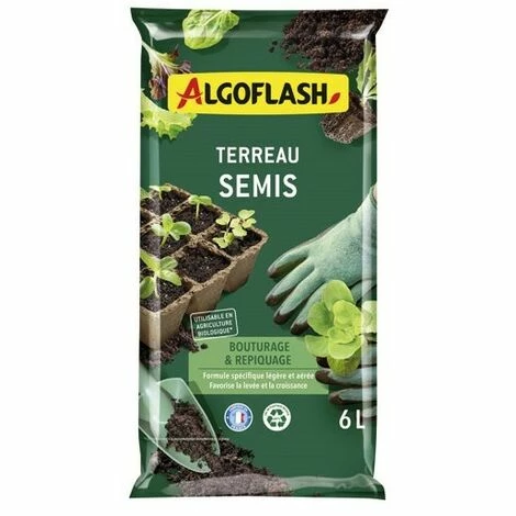 ALGOFLASH - Terreau Semis Bouturage Repiquage 6l /nc 1 ALGOFLASH - Terreau Semis Bouturage Repiquage 6l /nc