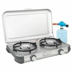 Campingaz Camping Kitchen 2 CV, Réchaud Portable à Deux Brûleurs, Réchaud D’extérieur à Gaz, Cartouche